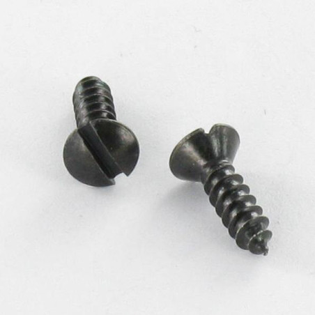 1 x Metaalplaatschroef gefreesde bolkop split 4.8X25 Zwart gegalvaniseerd staal