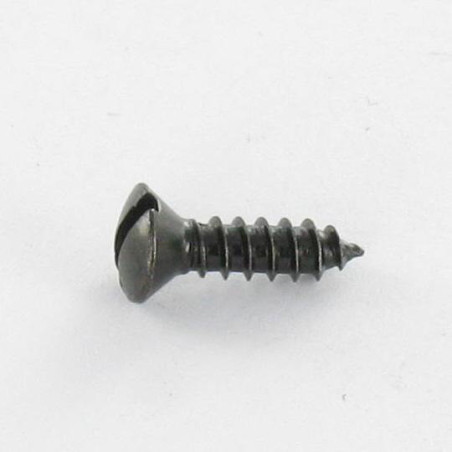 1 x Metaalplaatschroef gefreesde bolkop split 4.8X25 Zwart gegalvaniseerd staal