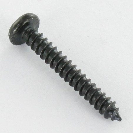 1 x Metaalplaatschroef cilindrische kop split 3,5X16 Zwart gegalvaniseerd staal