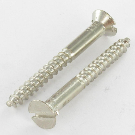 1 x Houtschroeven gefreesde kop split 5X45 Chroomstaal