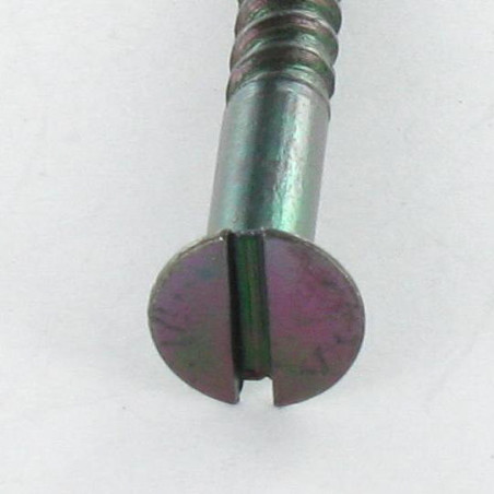 1 x Houtschroeven gefreesde kop split 5X40 Zwart gegalvaniseerd staal