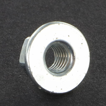 1 x Volledig metalen borgmoer to kraag BILOK M6 Wit verzinkt staal