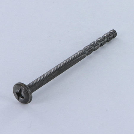 1 x Schroeven Bolkop breed rond Pozi met split M4X65 bedraad op 25 deelbaar Ruw staal
