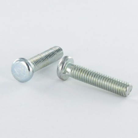 1 x Metalen schroeven cilindrische kop ongesplitst M6X28 1 Moederkoorn Wit verzinkt staal