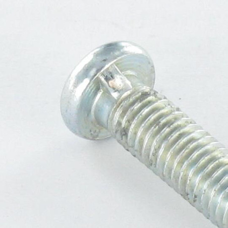 1 x Metalen schroeven cilindrische kop ongesplitst M6X28 1 Moederkoorn Wit verzinkt staal