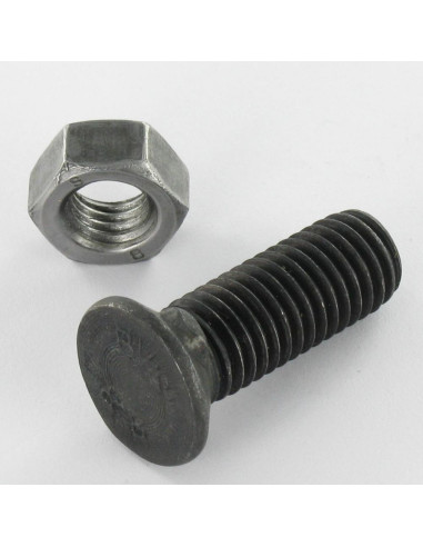 1 x Ploegbout gefreesde kop M12X50 2 sporen...