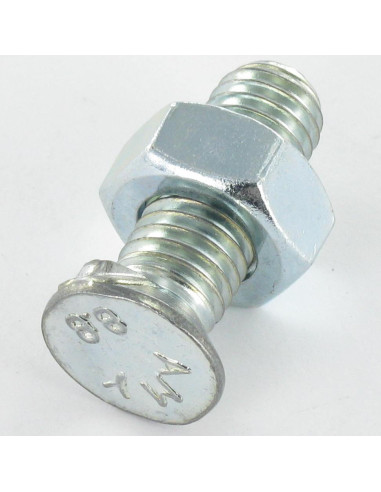 1 x Ploegbout gefreesde kop M12X40 2 sporen...