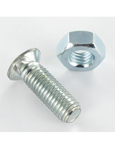 1 x Ploegbout gefreesde kop M12X40 2 sporen...