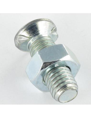 1 x Ploegbout gefreesde kop M12X40 2 sporen...