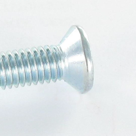 1 x Metalen schroeven gefreesde kop Phillips 3 M6X16 Wit verzinkt staal