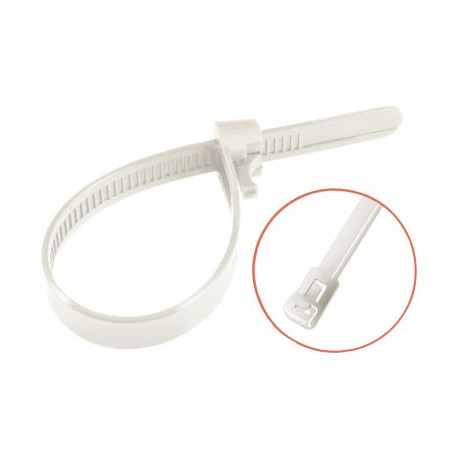 Heropenbare klemmen wit nylon polyamide 6.6