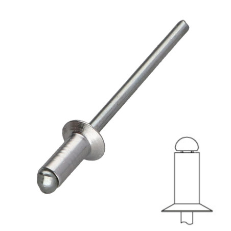 Blindklinknagel gefreesde kop ALU / STA DOC 3701